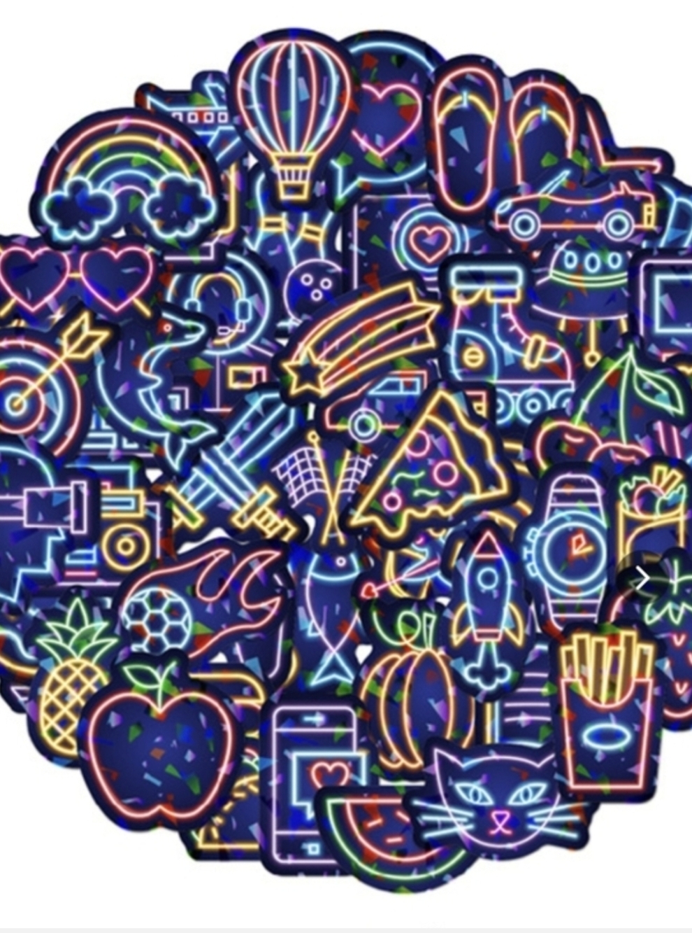 50 Pieces Holographic Vinyl  Stickers